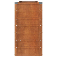 Fioriera da Giardino Grigia 160x40x77 cm Acciaio Corten cod mxl 67361