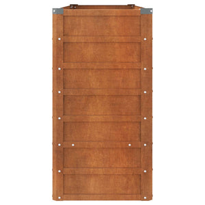 Fioriera da Giardino Grigia 160x40x77 cm Acciaio Corten cod mxl 67361