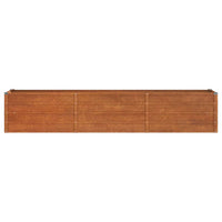 Vassoio per fioriera aiuola rialzata piante fiori terrazza giardino ruggine 240 x 40 x 45 cm acciaio corten marrone 02_0039866