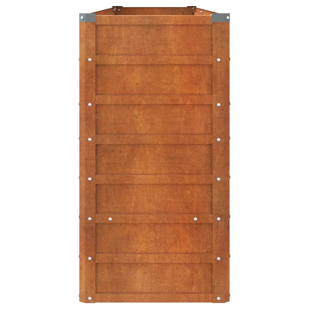 Fioriera da Giardino Grigia 240x40x77 cm Acciaio Corten cod mxl 67006