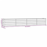 Vassoio per fioriera aiuola rialzata piante fiori terrazzo giardino ruggine 320 x 40 x 45 cm acciaio corten marrone 02_0039870