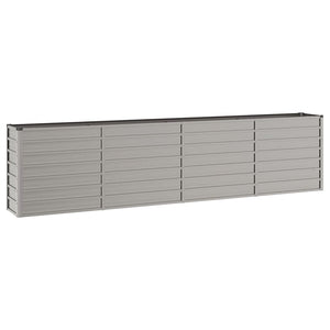 Vassoio per fioriera aiuola rialzata piante fiori terrazza giardino arrugginito 320 x 40 x 77 cm acciaio corten marrone 02_0039871