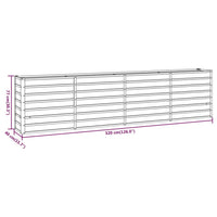 Vassoio per fioriera aiuola rialzata piante fiori terrazza giardino arrugginito 320 x 40 x 77 cm acciaio corten marrone 02_0039871