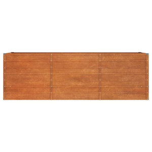 Letto Rialzato da Giardino Ruggine 240x80x77 cm Acciaio Corten