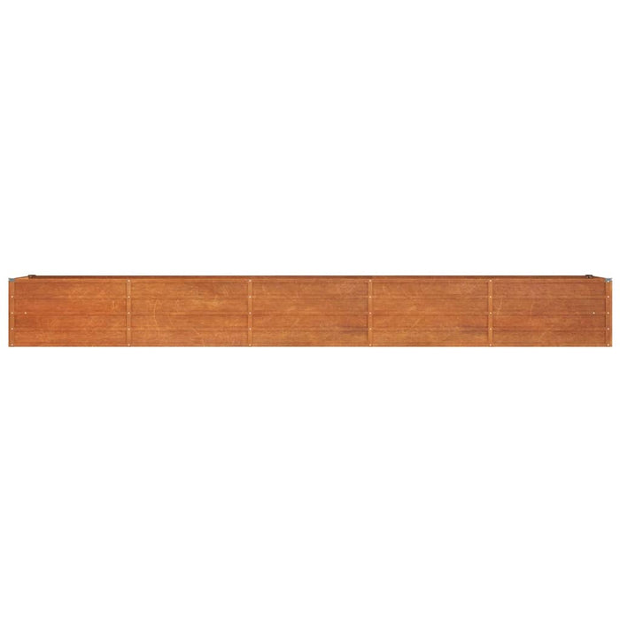 Letto Rialzato da Giardino Ruggine 400x80x45 cm Acciaio Corten 151964
