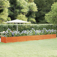 Fioriera da Giardino Grigia 600x80x45 cm Acciaio Corten