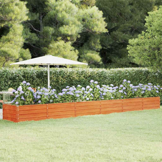 Fioriera da Giardino Grigia 600x80x45 cm Acciaio Corten