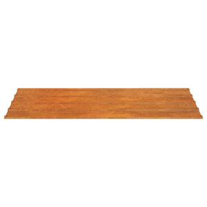 Pannelli per Tetti 12 pz Ruggine 80x44 cm in Acciaio Corten