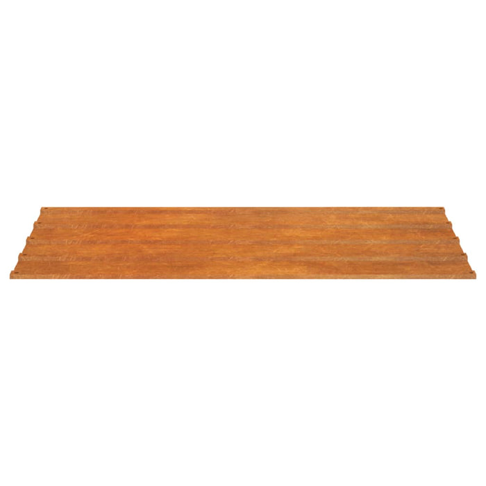 Pannelli per Tetti 12 pz Ruggine 80x44 cm in Acciaio Corten