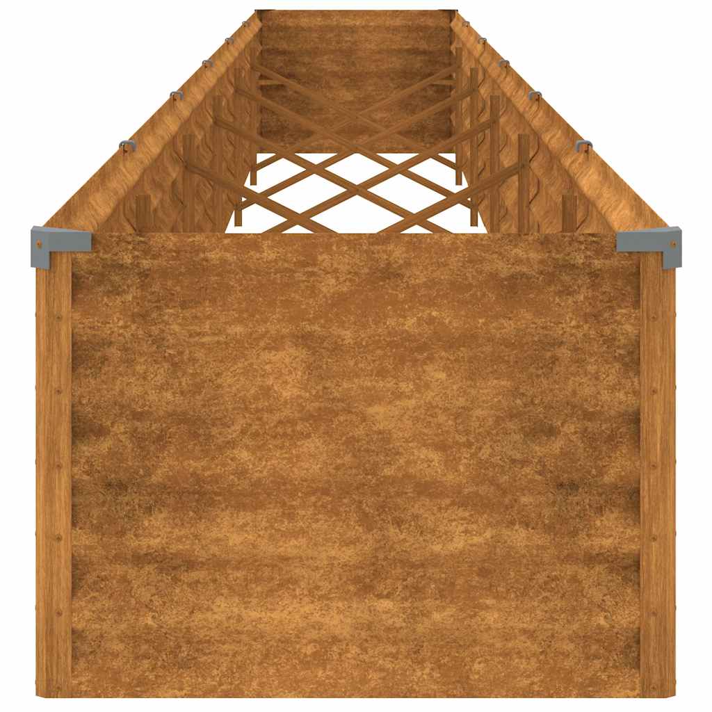 Letto Rialzato da Giardino 580x50x36 cm in Acciaio Corten 151980