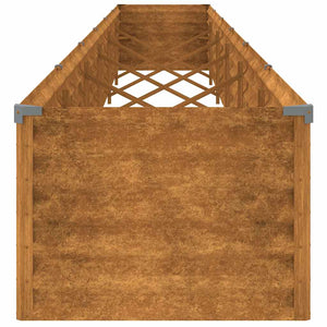 Letto Rialzato da Giardino 580x50x36 cm in Acciaio Corten 151980