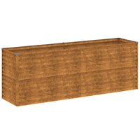 Fioriera Rialzata da Giardino 196x50x69 cm in Acciaio Cortencod mxl 106190