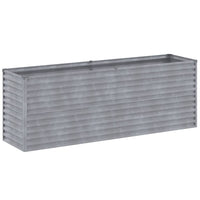 Fioriera Rialzata da Giardino 196x50x69 cm in Acciaio Cortencod mxl 106190