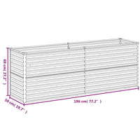 Letto rialzato da giardino 196x50x69 cm in acciaio Corten 151985