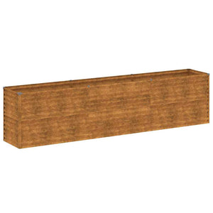 Fioriera Rialzata da Giardino 291x50x69 cm in Acciaio Cortencod mxl 82288