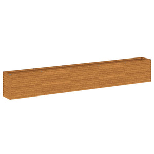 Fioriera rialzata per aiuole fioriere terrazza giardino 482 x 50 x 69 cm acciaio corten marrone 02_0039456