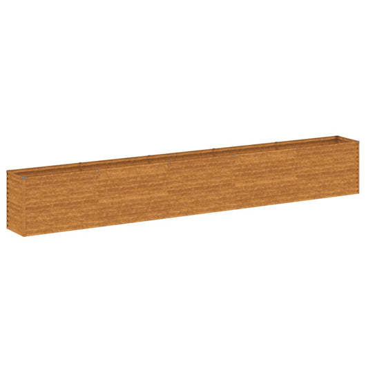 Fioriera rialzata per aiuole fioriere terrazza giardino 482 x 50 x 69 cm acciaio corten marrone 02_0039456