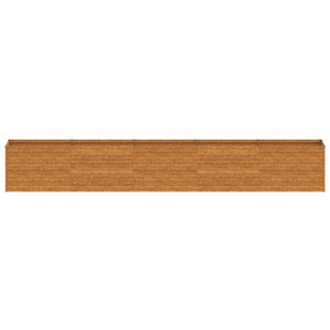 Fioriera rialzata per aiuole fioriere terrazza giardino 482 x 50 x 69 cm acciaio corten marrone 02_0039456