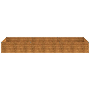 Portavaso per fioriera aiuola rialzata piante fiori terrazzo giardino giardino 291 x 100 x 36 cm acciaio corten marrone 02_0039425