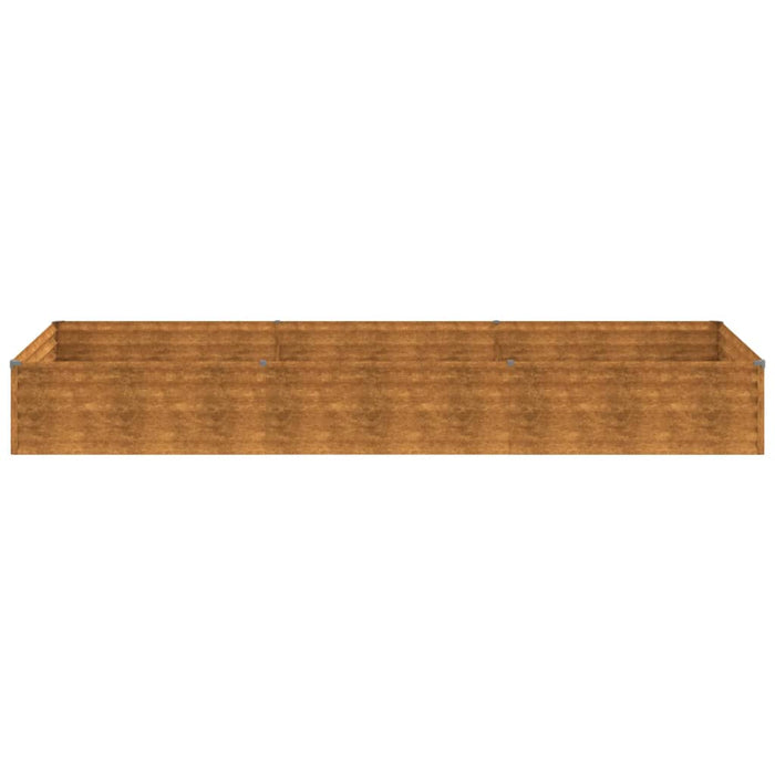 Portavaso per fioriera aiuola rialzata piante fiori terrazzo giardino giardino 291 x 100 x 36 cm acciaio corten marrone 02_0039425