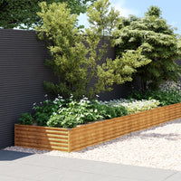 Fioriera Rialzata da Giardino 1150x100x36 cm in Acciaio Corten 152001