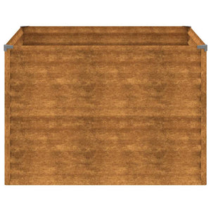 Fioriera Rialzata da Giardino 100x100x69 cm in Acciaio Corten 152002