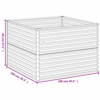 Fioriera Rialzata da Giardino 100x100x69 cm in Acciaio Corten 152002