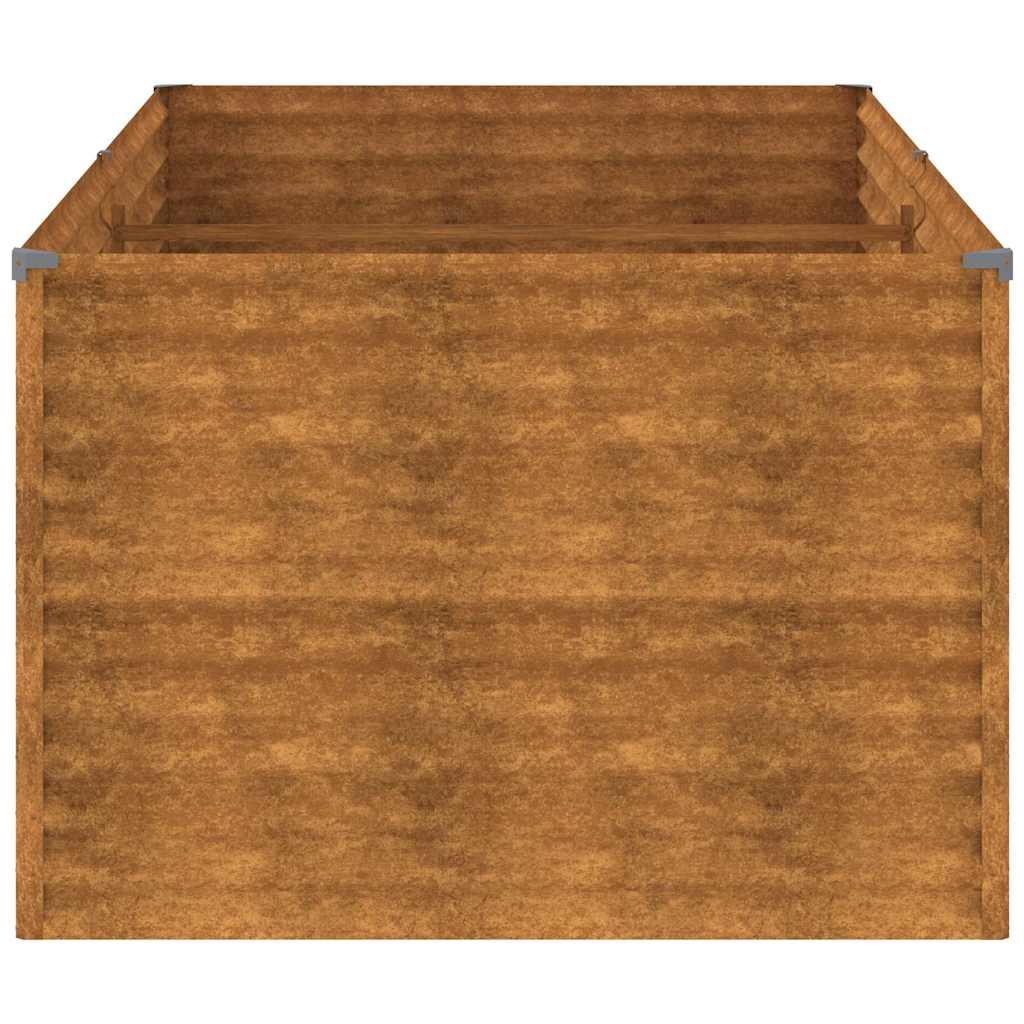 Fioriera Rialzata da Giardino-Vaso da Esterno-Fioriera Elevata 196x100x69 cm in Acciaio Corten