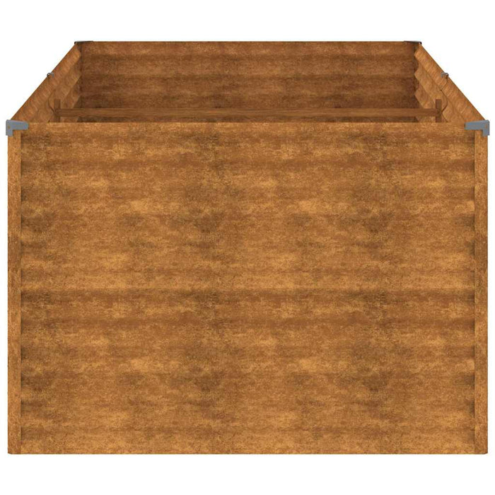Fioriera Rialzata da Giardino-Vaso da Esterno-Fioriera Elevata 196x100x69 cm in Acciaio Corten