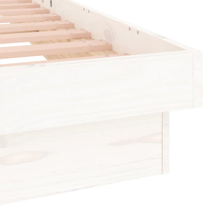 Giroletto con LED Bianco 100x200 cm in Legno Massello 819963