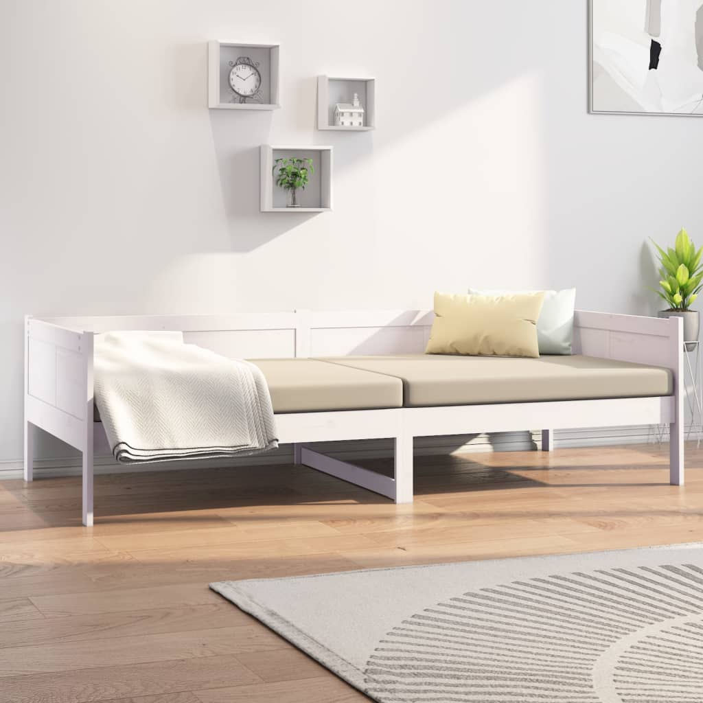 Dormeuse Bianca in Legno Massello di Pino 90x200 cm 820238