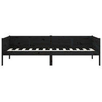 Dormeuse Nera in Legno Massello di Pino 90x190 cm 820251