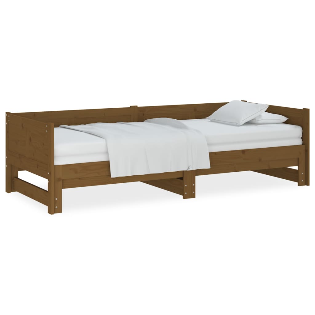 Dormeuse Estraibile senza Materasso Marrone Ambra 2x(90x200) cm 820255
