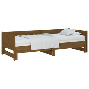 Dormeuse Estraibile senza Materasso Marrone Ambra 2x(90x200) cm 820255