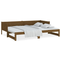 Dormeuse Estraibile senza Materasso Marrone Ambra 2x(90x200) cm 820255