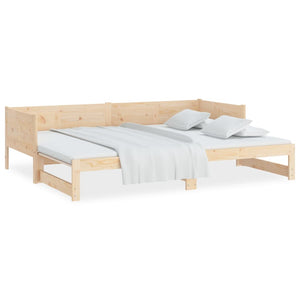 Dormeuse Estraibile in Legno Massello di Pino 2x(80x200) cm 820257