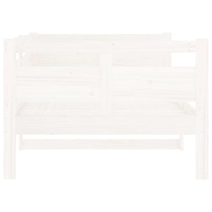 Dormeuse Bianca in Legno Massello di Pino 90x200 cm