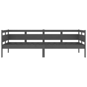 Dormeuse Grigia in Legno Massello di Pino 90x200 cm