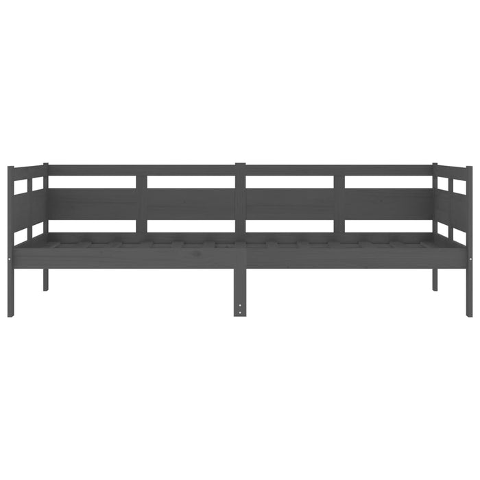 Dormeuse Grigia in Legno Massello di Pino 90x200 cm