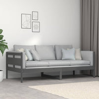 Dormeuse Grigia in Legno Massello di Pino 90x200 cm