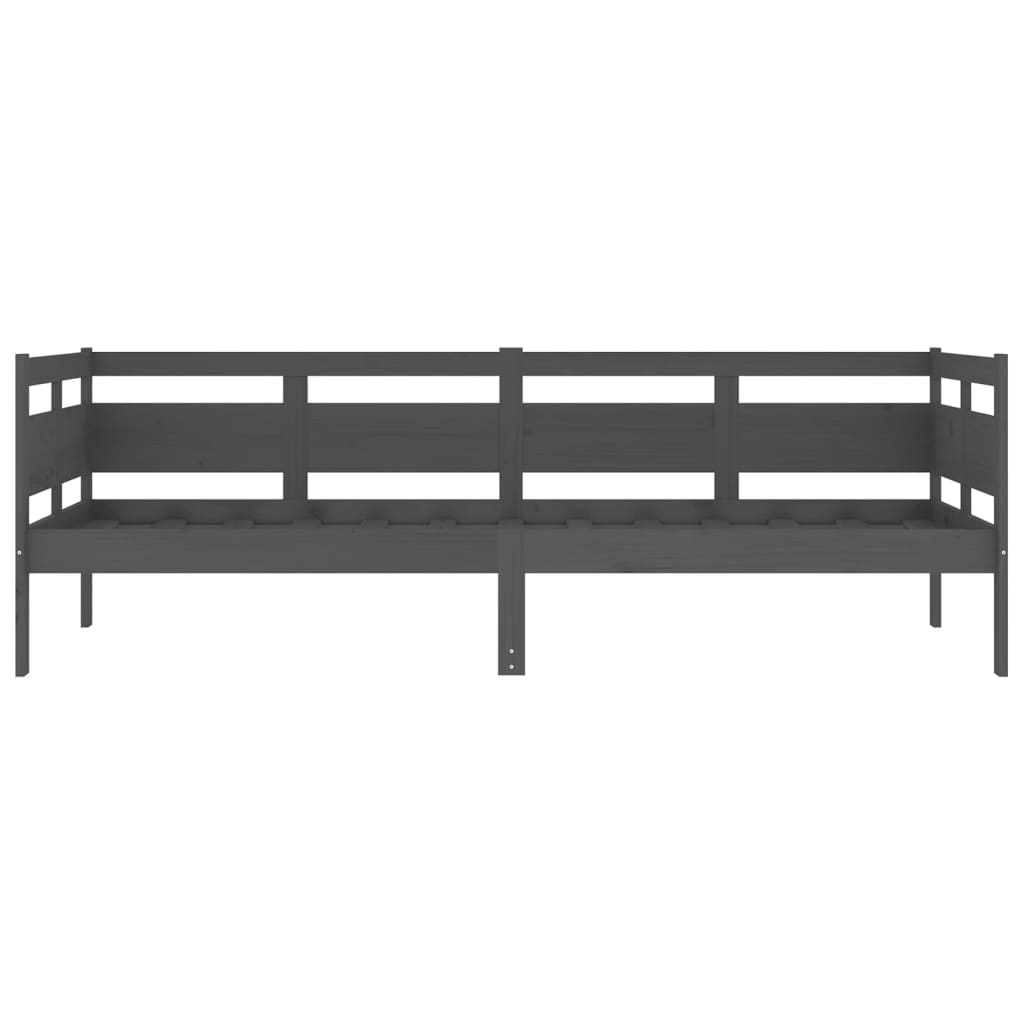 Dormeuse Grigia in Legno Massello di Pino 80x200 cm 820304