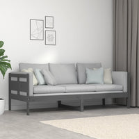 Dormeuse Grigia in Legno Massello di Pino 80x200 cm 820304