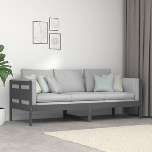 Dormeuse Grigia in Legno Massello di Pino 80x200 cm 820304