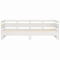 Dormeuse Estraibile Bianca Legno Massello di Pino 2x(90x200) cm 820313