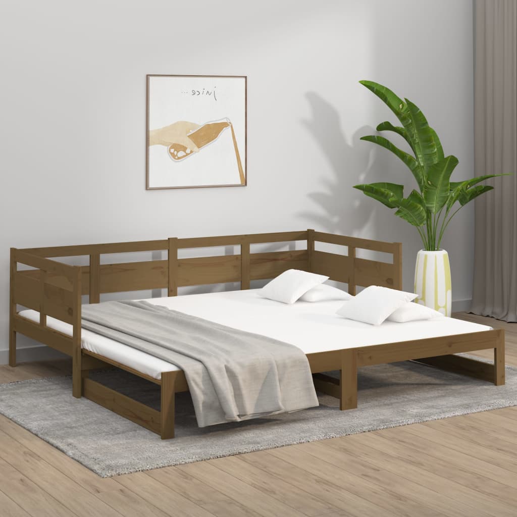 Dormeuse Estraibile Ambra Legno Massello di Pino 2x(80x200)cm 820320