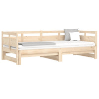 Dormeuse Estraibile in Legno Massello di Pino 2x(90x190) cm 820322