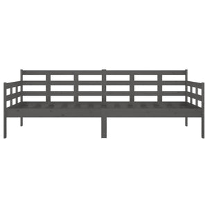 Dormeuse Grigia in Legno Massello di Pino 90x200 cm 820359