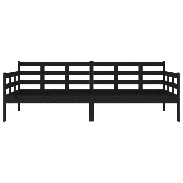 Dormeuse Nera in Legno Massello di Pino 90x200 cm 820361