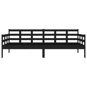 Dormeuse Nera in Legno Massello di Pino 90x200 cm 820361