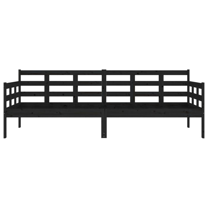 Dormeuse Nera in Legno Massello di Pino 80x200 cm 820366